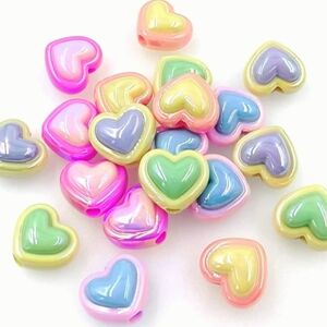 Heart beads for making jewelry